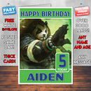 Personalised Mists Of Pandaria Inspired Style Game Kids Inspired Birthday Card (SA)