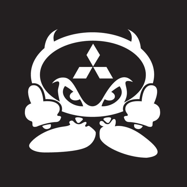 Mitsubishi Devil Novelty Vinyl Car Sticker
