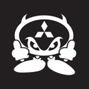 Mitsubishi Devil Novelty Vinyl Car Sticker