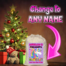 Personalised Unicorn Santa Sack XL - 103 Custom Name