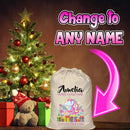 Personalised Unicorn Santa Sack XL - 104 Custom Name