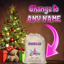 Personalised Unicorn Santa Sack XL - 105 Custom Name