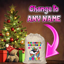 Personalised Unicorn Santa Sack XL - 106 Custom Name