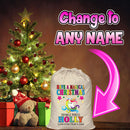 Personalised Unicorn Santa Sack XL - 107 Custom Name