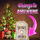 Personalised Unicorn Santa Sack XL - 109 Custom Name