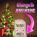 Personalised Unicorn Santa Sack XL - 110 Custom Name