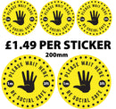 Mock-up Social Distancing Floor Stickers
