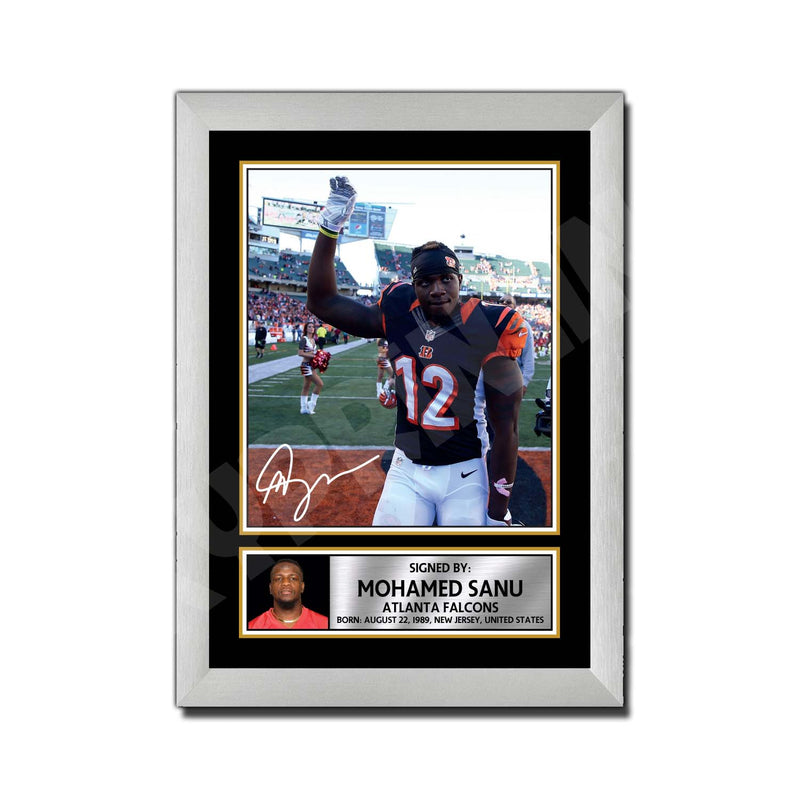 Mohamed Sanu 1 Limited Edition Football Signed Print - American Footballer
