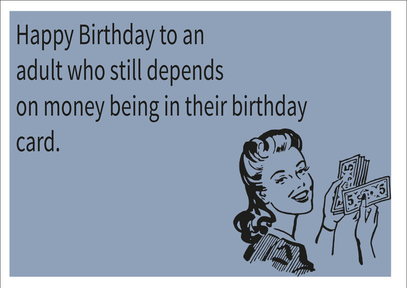 Money In Their Card INSPIRED Adult Personalised Birthday Card Birthday Card