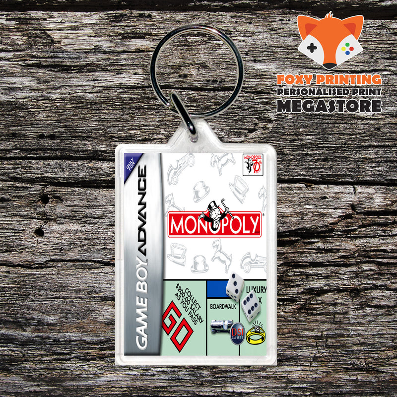 Monopoly Game Inspired Retro Gaming Keyring