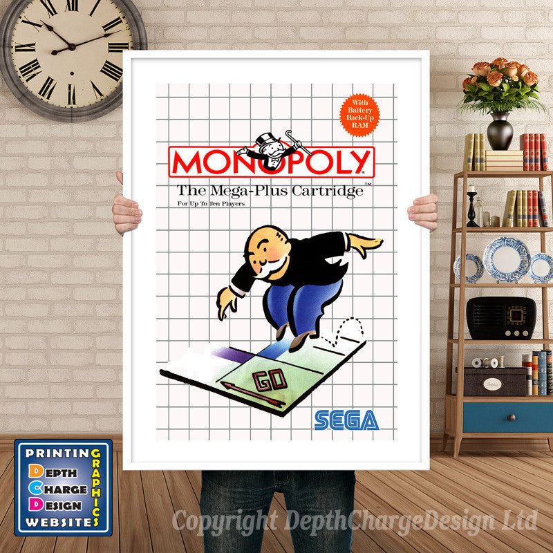 Monopoly Inspired Retro Gaming Poster A4 A3 A2 Or A1