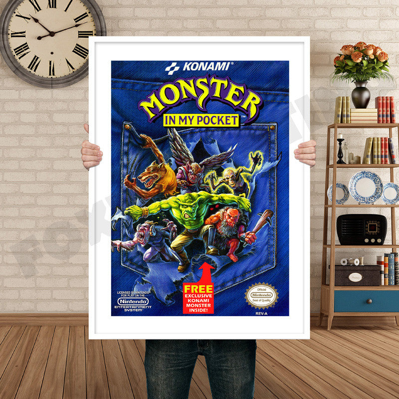 Monster In My Pocket Retro GAME INSPIRED THEME Nintendo NES Gaming A4 A3 A2 Or A1 Poster Art 406