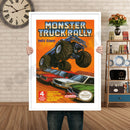 Monster Truck Rally Retro GAME INSPIRED THEME Nintendo NES Gaming A4 A3 A2 Or A1 Poster Art 408