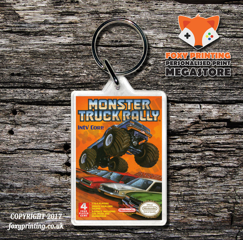 Monster Party Retro NES Game Cover Art Gaming Keyring