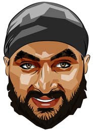 Monty Panesar (Cartoon) Face Mask – Fancy Dress Cardboard Costume Mask
