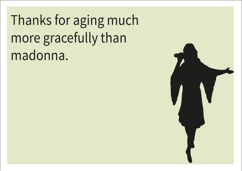 More Graceful Than Madonna INSPIRED Adult Personalised Birthday Card Birthday Card