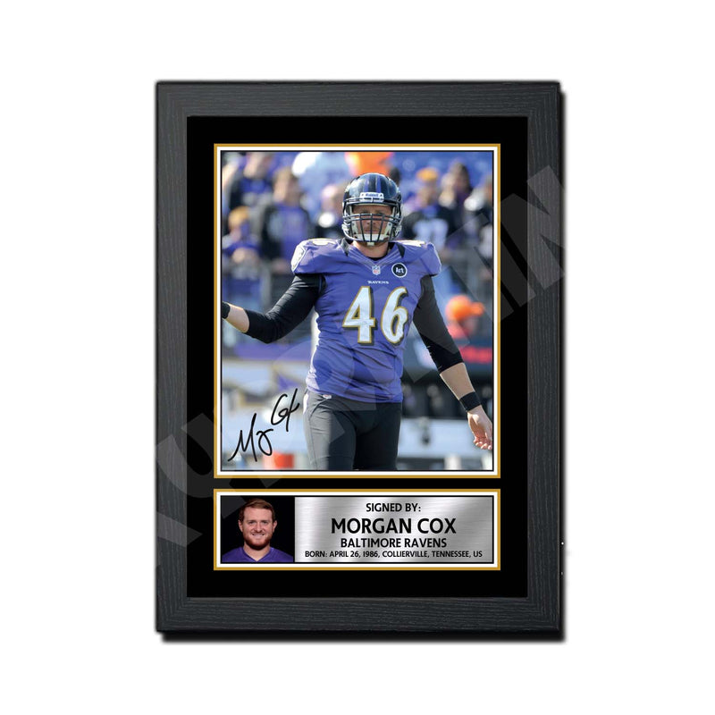Morgan Cox 1 Limited Edition Football Signed Print - American Footballer