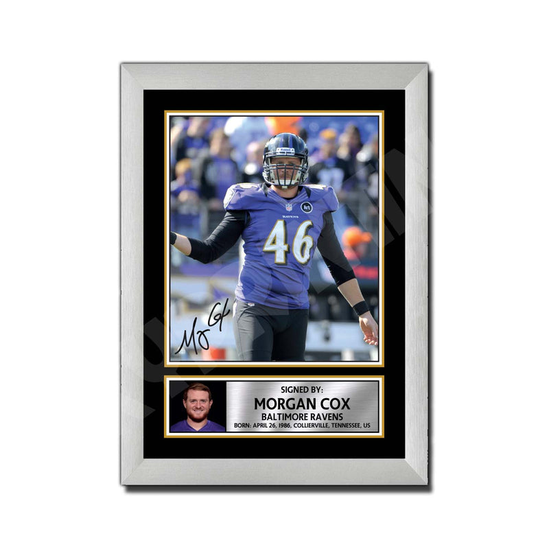 Morgan Cox 1 Limited Edition Football Signed Print - American Footballer