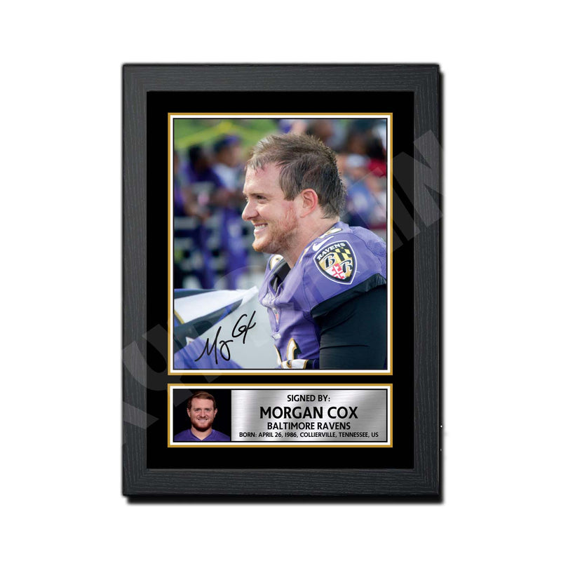 Morgan Cox 2 Limited Edition Football Signed Print - American Footballer