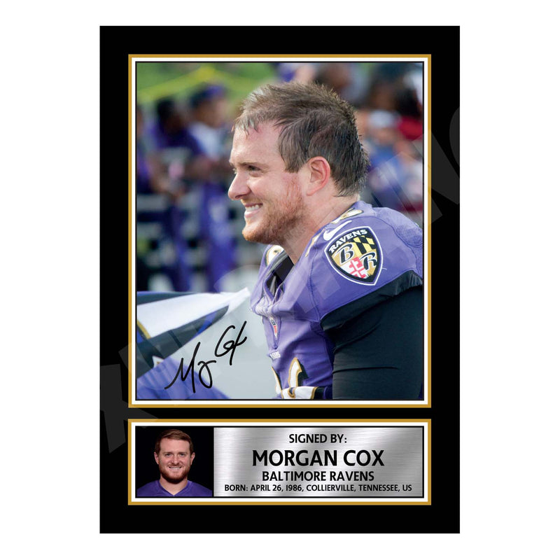 Morgan Cox 2 Limited Edition Football Signed Print - American Footballer