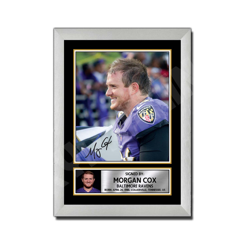 Morgan Cox 2 Limited Edition Football Signed Print - American Footballer