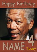 Morgan Freeman THEME INSPIRED Kids Adult Personalised Birthday Card Birthday Card