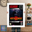Mortal Kombat 2 Super Nintendo GAME INSPIRED THEME Retro Gaming Poster A4 A3 A2 Or A1