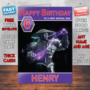 Personalised Mortal Kombat Raiden Inspired Style Game Kids Inspired Birthday Card (SA)