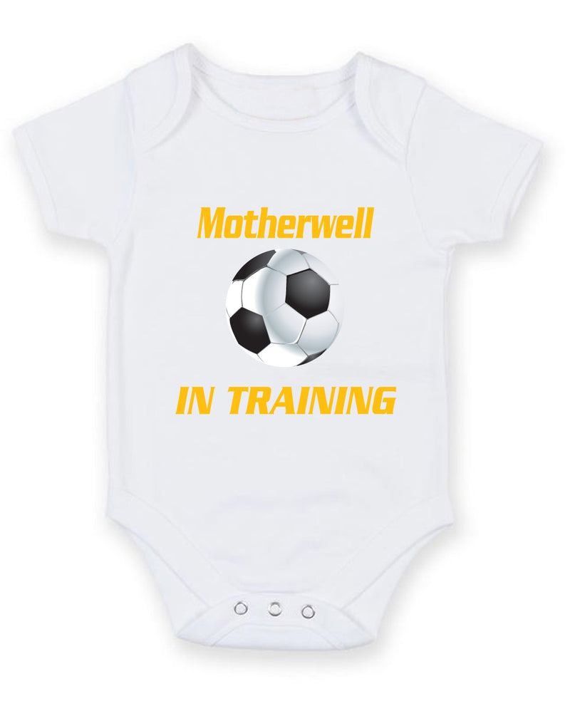Motherwell in Training Football Fan Baby Grow Bodysuit
