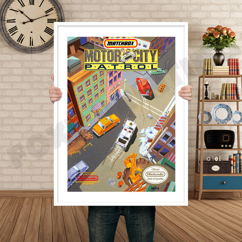 Motor City Patrol Retro GAME INSPIRED THEME Nintendo NES Gaming A4 A3 A2 Or A1 Poster Art 409
