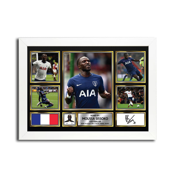 Moussa SISSOKO MC1647 – Black Frame Printed Signature Football Poster