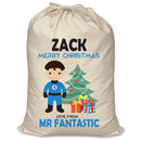PERSONALISED Cartoon Inspired Super Hero Fantastic ZACK - XL Children's Christmas Santa Sack CUSTOMISE Present