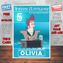 Mrs Hughes Style Theme Personalised Kidshows Birthday Card (SA)