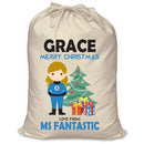 PERSONALISED Cartoon Inspired Super Hero Fantastic GRACE - XL Children's Christmas Santa Sack CUSTOMISE Present