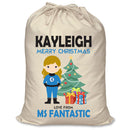 PERSONALISED Cartoon Inspired Super Hero Fantastic KAYLEIGH - XL Children's Christmas Santa Sack CUSTOMISE Present