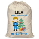 PERSONALISED Cartoon Inspired Super Hero Fantastic LILY - XL Children's Christmas Santa Sack CUSTOMISE Present