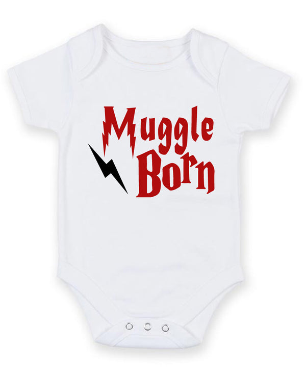 Muggle Born Personalised Baby Boy Girl Unisex Short Sleeve Bodysuit