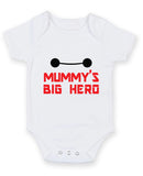Mummy's Big Hero Printed Baby Grow Bodysuit Boy Girl Unisex Gift