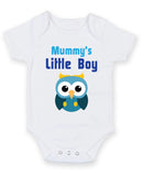 Mummy's Little Boy Owl Baby Grow Bodysuit