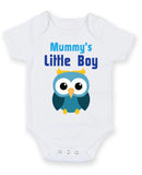 Mummy's Little Boy Owl 2 Baby Grow Bodysuit