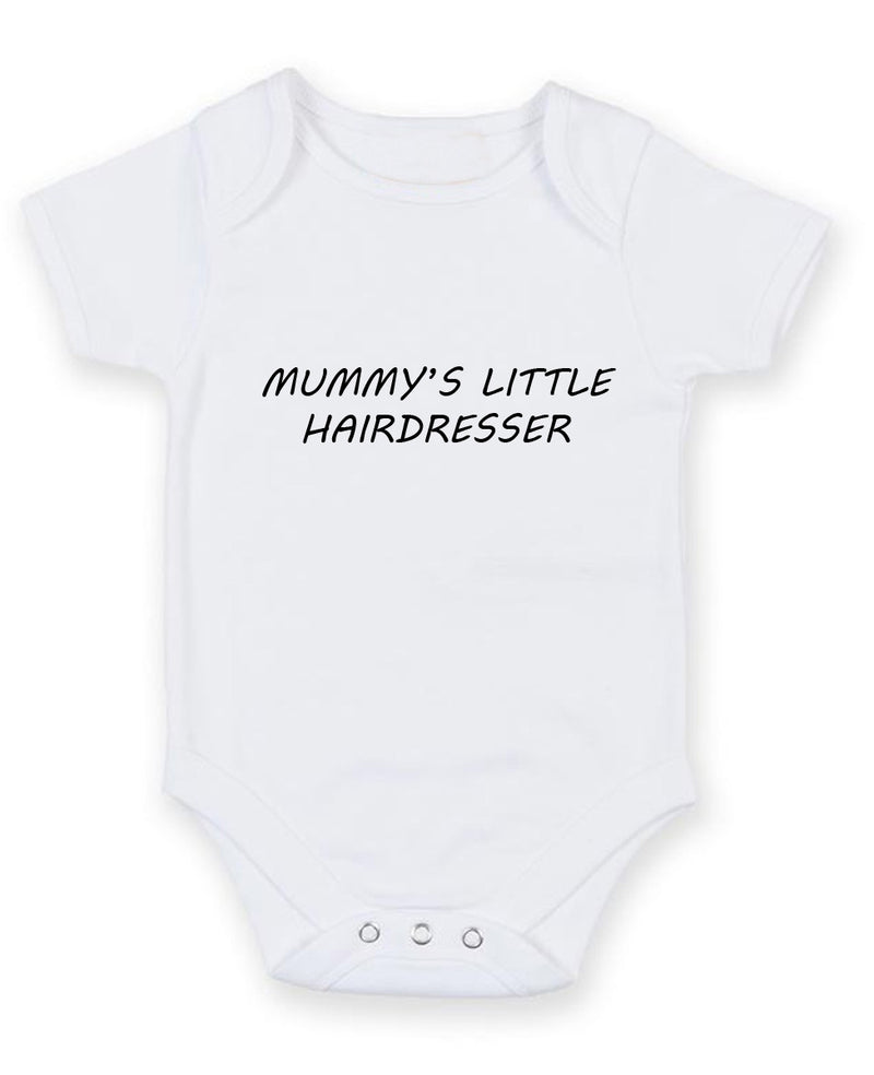 Mummy's Little Hairdresser Personalised Baby Boy Girl Unisex Short Sleeve Bodysuit