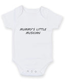 Mummy's Little Musician Personalised Baby Boy Girl Unisex Short Sleeve Bodysuit