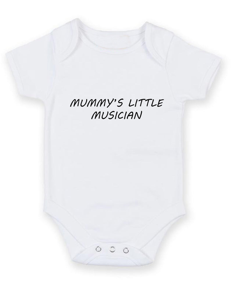 Mummy's Little Musician Personalised Baby Boy Girl Unisex Short Sleeve Bodysuit