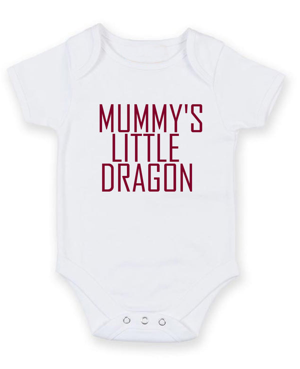 Mummys Little Dragon. Personalised Baby Boy Girl Unisex Short Sleeve Bodysuit