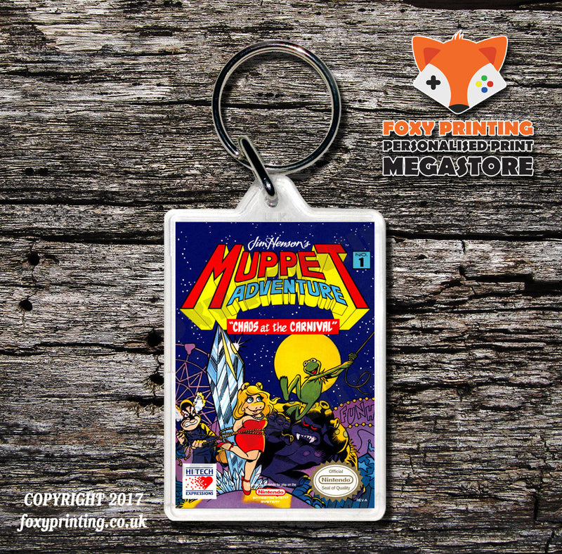 Mule Retro NES Game Cover Art Gaming Keyring