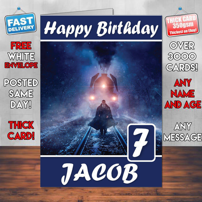 Murder On The Orient Express 2017 Theme Style Personalised Kids Inspired Movie Birthday Card (SA)