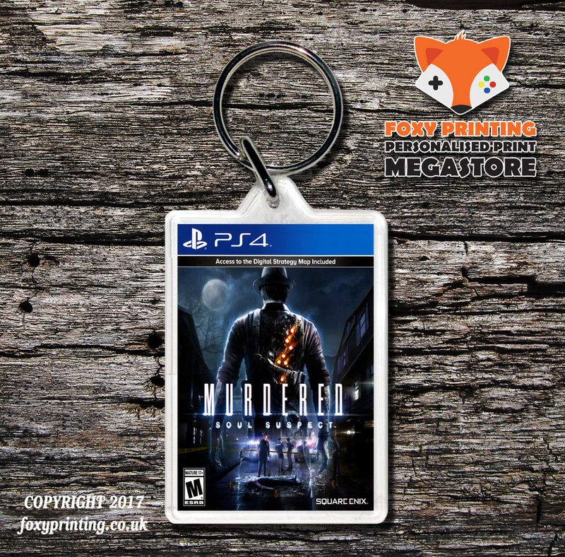 Murdered Soul Suspect PS4 Game Inspired Retro Gaming Keyring