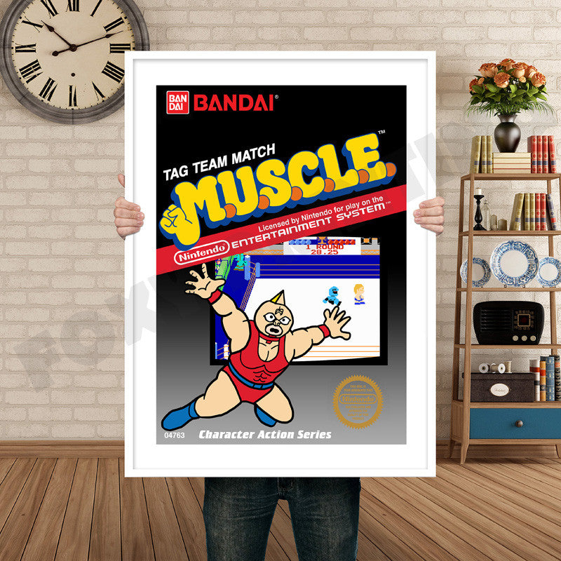 Muscle Retro GAME INSPIRED THEME Nintendo NES Gaming A4 A3 A2 Or A1 Poster Art 367