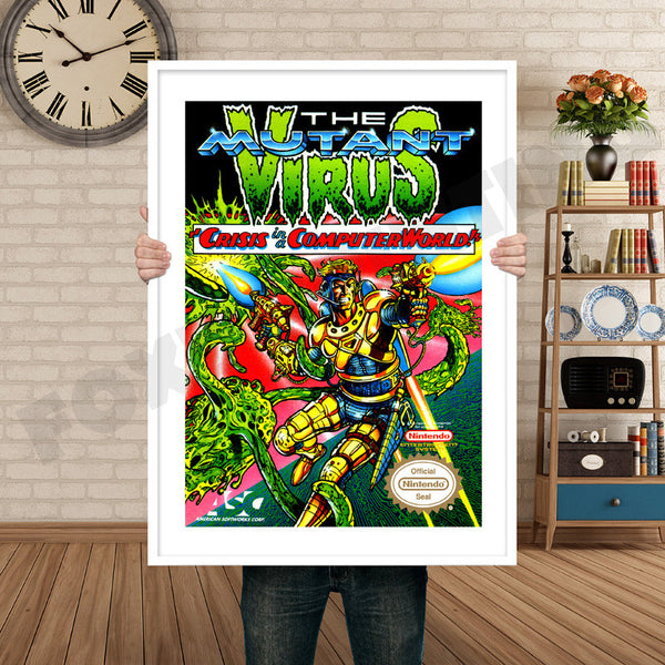 Mutant Virus Retro Game Inspired Theme Nintendo NES Gaming