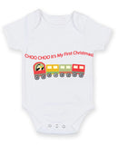 My 1st First Christmas Choo Choo Train Baby Grow Bodysuit